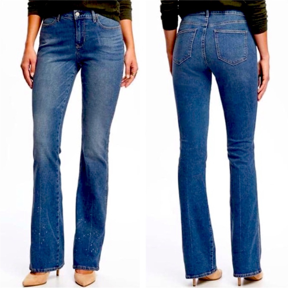 Old Navy Micro-Flare Jeans Size 4 Medium‎ Dark Wash